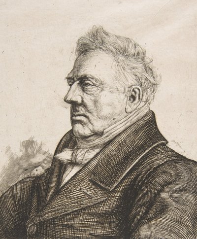 Bretonilainen arkeologi Louis Jacques Marie Bizeul valokuvan jälkeen, 1861. tekijältä Charles Meryon