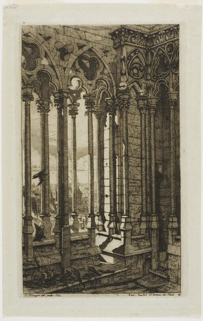 Notre-Damen galleria, Pariisi tekijältä Charles Meryon