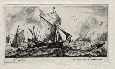 Rotterdamin Jean de Vylin Galliot, 1850. tekijältä Charles Meryon