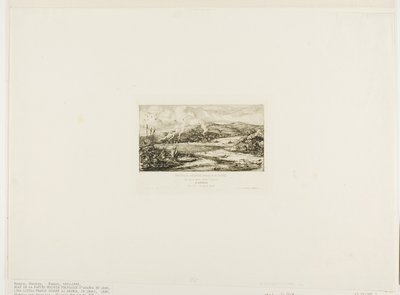Pieni ranskalainen siirtomaa Akaroassa, 1845 tekijältä Charles Meryon