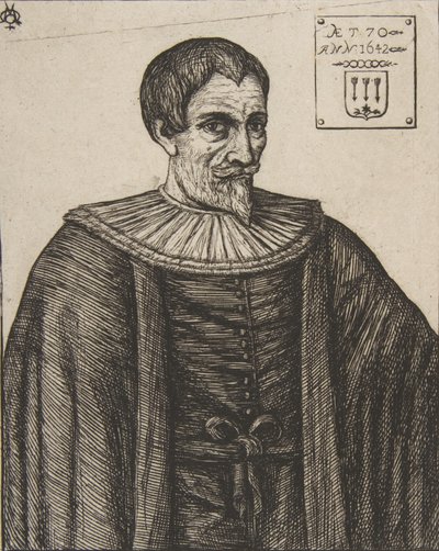 Historioitsija John Besly Jaspar Isaacin jälkeen, 1861. tekijältä Charles Meryon