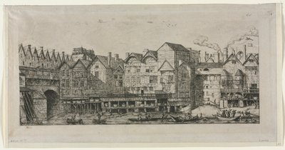 Näkymä osasta Pariisin kaupunkia kohti 1600-luvun loppua, 1861. tekijältä Charles Meryon