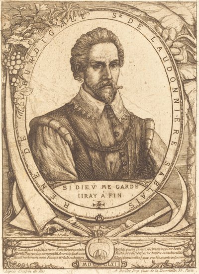 René Laudonniere Sablais (De Burdigale) tekijältä Charles Meryon after Crispijn de Passe I