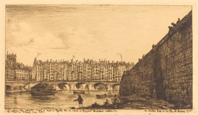 Pont-au-Change, Pariisi, noin 1784 tekijältä Charles Meryon after Victor Jean Nicolle