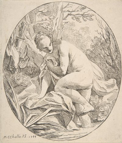 Diana kylpylässä, 1744. tekijältä Charles Michel Ange Challe