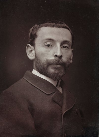 Taiteellinen ja biografinen albumi, 6. vuosi, Salon 1885; ranskalaisen taidemaalarin Alexandre Blochin (1862-1906) muotokuva tekijältä Charles Michelez