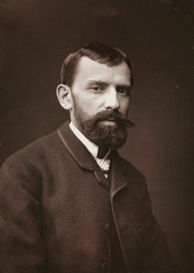 Taiteellinen ja biografinen albumi, 6. vuosi, Salon 1885; ranskalaisen taidemaalari Victor Gabriel Gilbertin (1847-1933) muotokuva tekijältä Charles Michelez