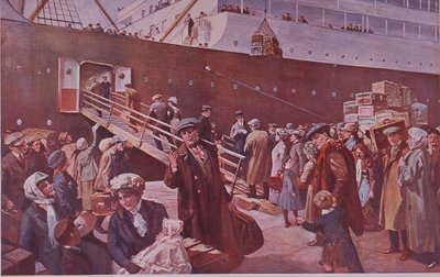 Kanadaan matkalla olevat siirtolaiset lähtevät Liverpoolista tekijältä Charles Mills Sheldon