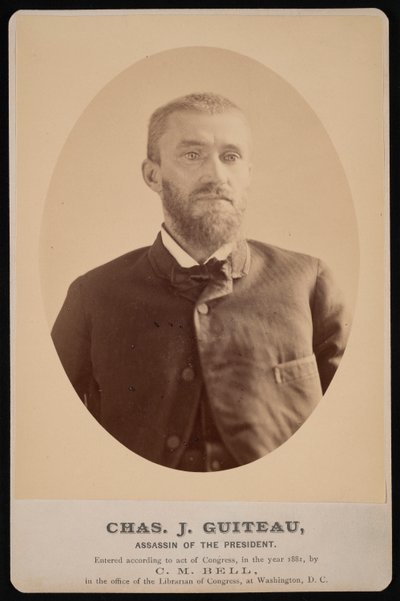 Charles Julius Guiteaun muotokuva 1841-1882, 4. heinäkuuta 1881. tekijältä Charles Milton Bell