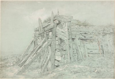 Tutkimus "Aallonmurtajan alla" (vartalonväri) tekijältä Charles Napier Hemy