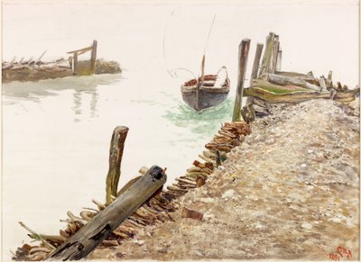 Jolla lähestyy laituria (rungon väri) tekijältä Charles Napier Hemy