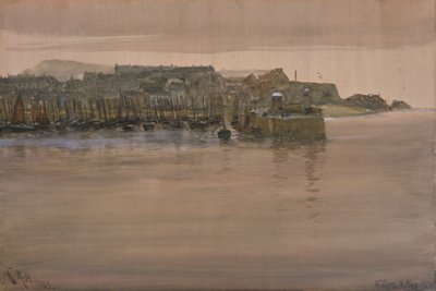 St Ives, joulupäivä, 1908 (wc ja guassi paperilla) tekijältä Charles Napier Hemy