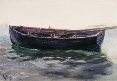 Tutkimus veneestä (öljy paperille (liimattu kortille)) tekijältä Charles Napier Hemy