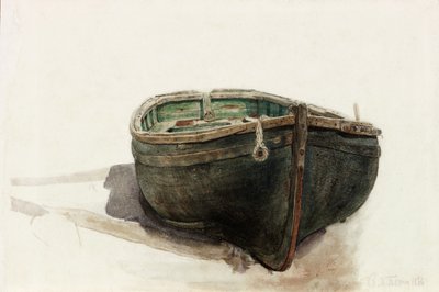 Tutkimusvene (lyijykynä ja akvarelli paperille) tekijältä Charles Napier Hemy