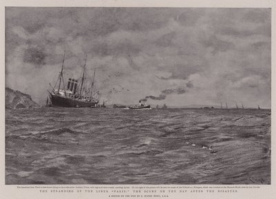 Lineaaristen parien stranding, kohtaus katastrofin jälkeisenä päivänä tekijältä Charles Napier Hemy