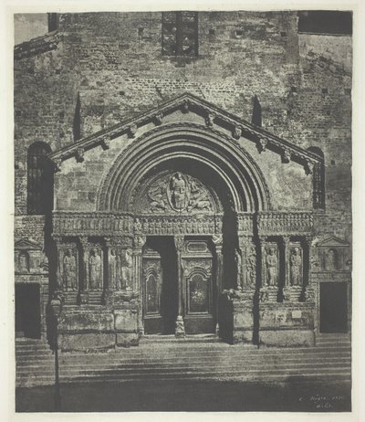Arles: The West Porch of Saint-Trophime, 21. lokakuuta 1854, painettu 1982. tekijältä Charles Nègre