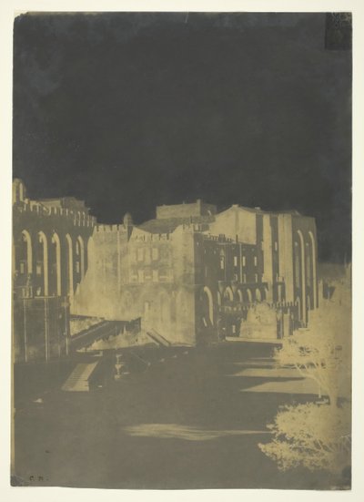 Paavin palatsi, Avignon, n. 1851. tekijältä Charles Nègre