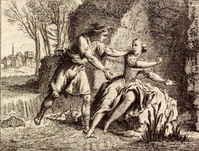 Scamandre-joki tekijältä Charles Nicolas Cochin