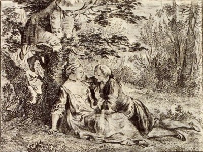 Kyläläinen etsii vasikkaansa tekijältä Charles Nicolas Cochin