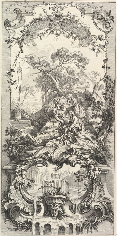 Triomphe de Pomone Pomonan voitto, 1700-luku. tekijältä Charles Nicolas Cochin