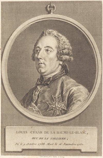 Louis Cesar La Baume-le-Blancista tekijältä Charles Nicolas Cochin II
