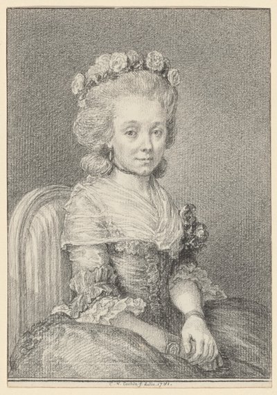 Mademoiselle Grogniard, Saint-Justin rouva tekijältä Charles Nicolas Cochin II
