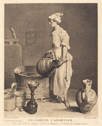 Majatalonpitäjän poika tekijältä Charles Nicolas Cochin I after Jean Siméon Chardin