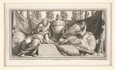 Hautajaisvinjetti rouva de Francelle, Parman herttuattarelle tekijältä Charles Nicolas Cochin the younger