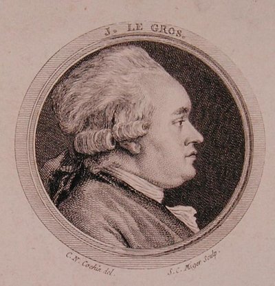 Simon Charles Migerin (1736-1820) kaivertama Joseph Le Grosin (1739-93) muotokuva (kaiverrus) tekijältä Charles Nicolas II (after) Cochin