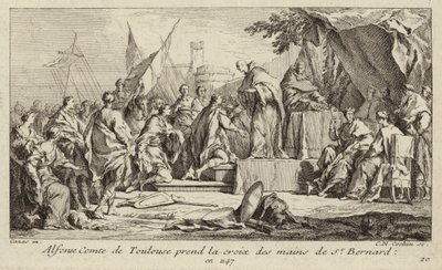 Alfons I, Toulousen kreivi, ottaa ristin Clairvaux