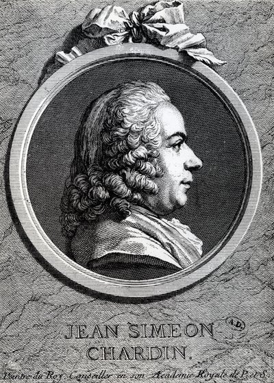 Jean Simeon Chardin (kuparikaiverrus) tekijältä Charles Nicolas II Cochin
