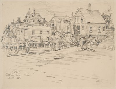 Boothbay Harbor, Maine, 1923 (grafiitti paperille) tekijältä Charles P. Reiffel