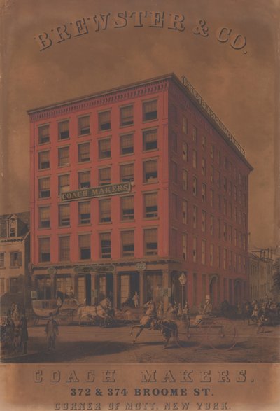 Brewster & Co. Coach Makers, 372 & 374 Broome St., n. 1860-70 tekijältä Charles Parsons