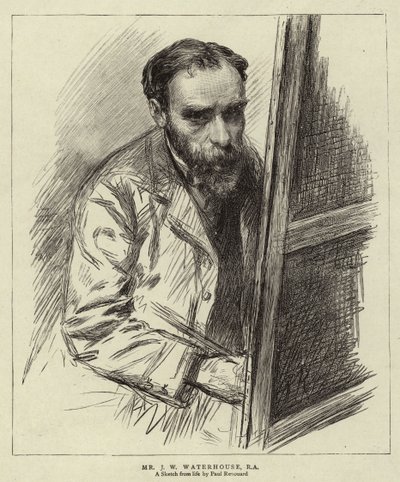 herra J W Waterhouse, RA (litho) tekijältä Charles Paul (after) Renouard