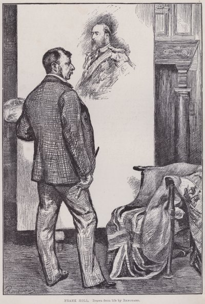 Frank Holl maalaa studiossaan (kaiverrus) tekijältä Charles Paul Renouard