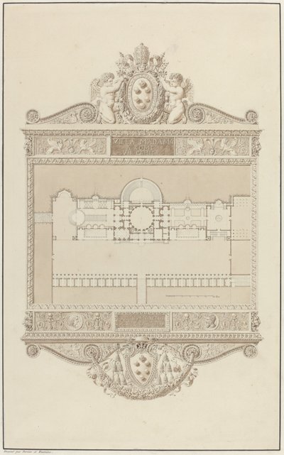 Villa Madama Roomassa tekijältä Charles Percier and Pierre François Léonard Fontaine