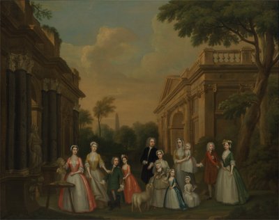 The Finch Family, n. 1732 (öljy kankaalle) tekijältä Charles Philips