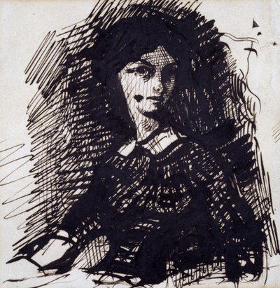 Jeanne Duvalin muotokuva, 1800-luvun puoliväli tekijältä Charles Pierre Baudelaire