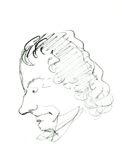 Omakuva, c. 1843 (kynä paperille) (m/v valokuva) tekijältä Charles Pierre Baudelaire