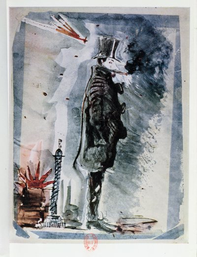 Omakuva Hashishin vaikutuksesta, n. 1844 tekijältä Charles Pierre Baudelaire