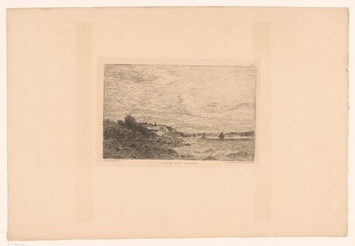 Näkymä Seine-joelle Honfleurissa La Seine ennen Honfleuria (otsikko esineessä) tekijältä Charles Pierre Daubigny
