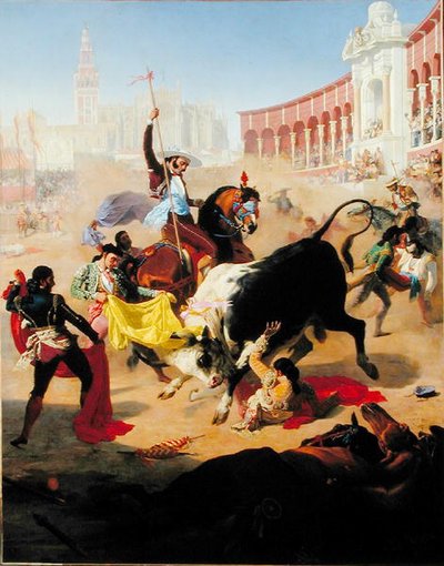 Härkätaistelut, 1846 tekijältä Charles Porion
