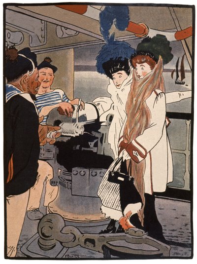 Sotalaiva, n. 1900 (painettu) tekijältä Charles Pourriol