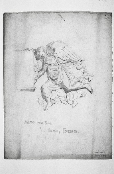Enkeli haudasta, Badia, Firenze, 1891 tekijältä Charles Rennie Mackintosh