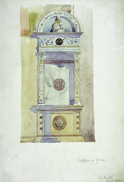 Pavian kartasto, muistomerkki, 1891 (akvarelli paperille). tekijältä Charles Rennie Mackintosh