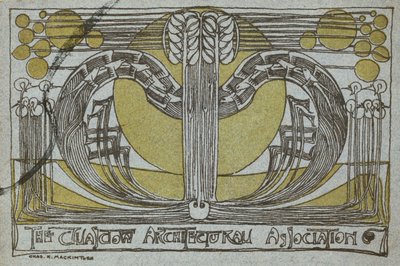 Conversazione-ohjelma, Glasgow Architectural Association tekijältä Charles Rennie Mackintosh