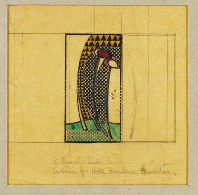 Suunnittelu käytävän ikkunoiden verhoille, W.J. Bassett-Lowke, 1916-17 tekijältä Charles Rennie Mackintosh