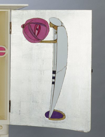 Arabialainen viitta ja turbaani hahmo pitelee lyhtyä tekijältä Charles Rennie Mackintosh