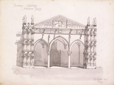 Palermon katedraali, eteisen eteisen tutkimus tekijältä Charles Rennie Mackintosh