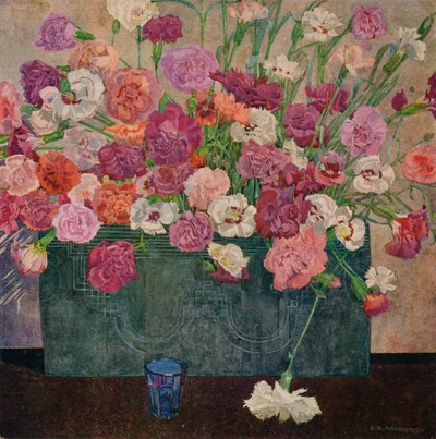 Vaaleanpunaiset, c1920 tekijältä Charles Rennie Mackintosh